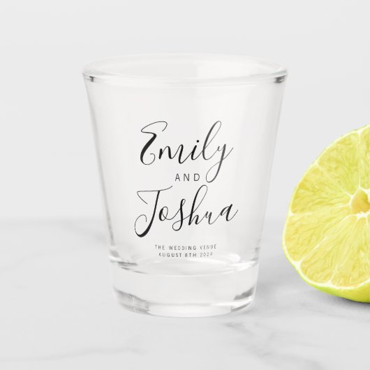 Bride & Groom Wedding Party Shot glass Glas (Voorkant)