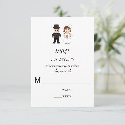 Bride & Groom - Wedding RSVP (Staand voorkant)