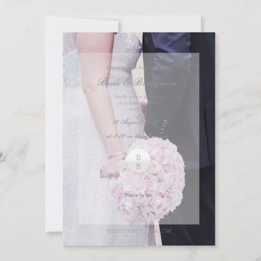 Bride & Groom Wedding Save The Date (Achterkant)