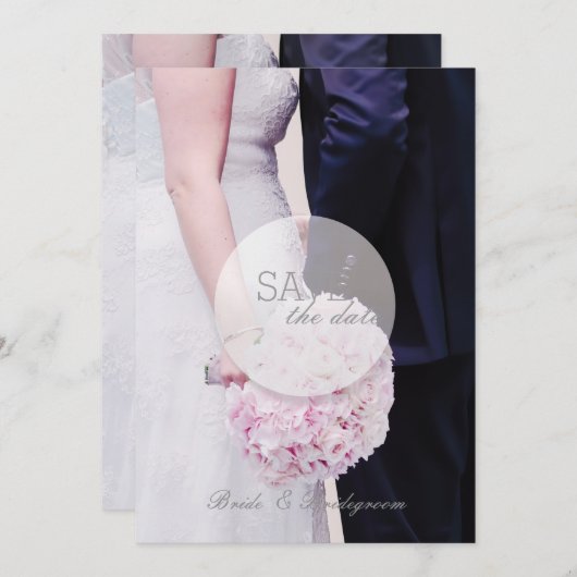 Bride & Groom Wedding Save The Date (Voorkant / Achterkant)