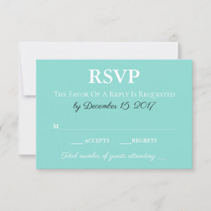 Bride & Groom Wedding Suite Traditioneel Blauwgroe RSVP Kaartje