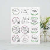 Bride Groom Wedding Tea Bag Favors (Staand voorkant)
