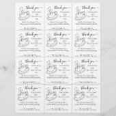 Bride Groom Wedding Tea Bag Favors (Achterkant)