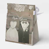 Bride & Groom Wedding Tent Favor Box Bedankdoosjes (Achterkant)