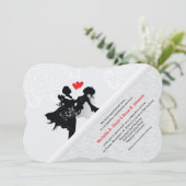 Bride & Groom Wedding Uitnodiging (Staand voorkant)