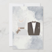 Bride & Groom Wedding Uitnodiging (Achterkant)