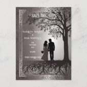 Bride & Groom Wedding Uitnodiging (Voorkant)