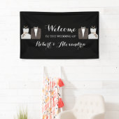 Bride & Groom Welcome Wedding Banner (Insitu)