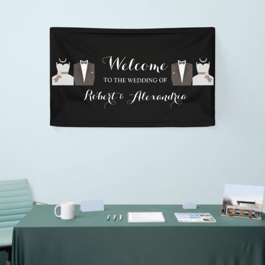 Bride & Groom Welcome Wedding Banner (Beurs)