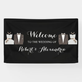 Bride & Groom Welcome Wedding Banner