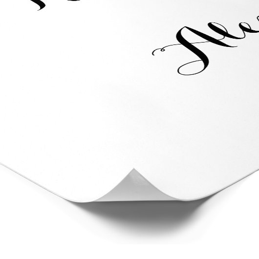 Bride & Groom Welcome Wedding Sign Poster (Hoek)