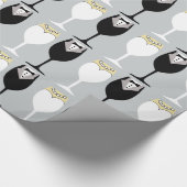 Bride & Groom Wineglasses Wrapping Paper Cadeaupapier (Hoek)