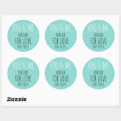 Bride Groom You & Me Wedding Suite Shower Ronde Sticker (Vel)
