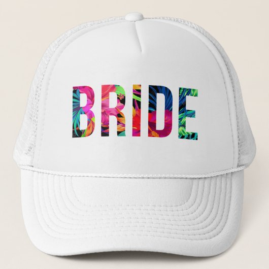 BRIDE Hawaiian Tropical Trucker Hat Trucker Pet (Voorkant)