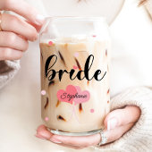 Bride Hearts Aangepaste Naam Trouwen Blikvorm Glas