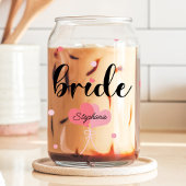 Bride Hearts Aangepaste Naam Trouwen Blikvorm Glas
