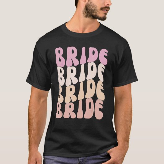Bride I Do Crew Retro Bachelorette Party Bride Bri T-shirt (Voorkant)