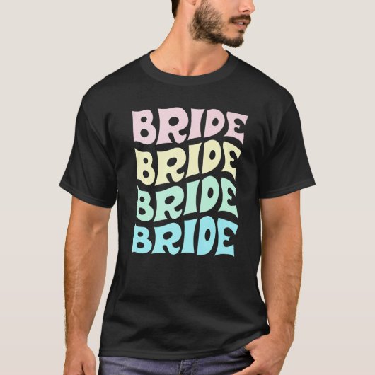 Bride I Do Crew Retro Bachelorette Party Bride Bri T-shirt (Voorkant)