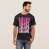 Bride I Do Crew Retro Bachelorette Party Bride Bri T-shirt (Voorkant volledig)
