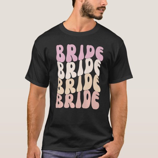 Bride I Do Crew Retro Bachelorette Party Bride Bri T-shirt (Voorkant)
