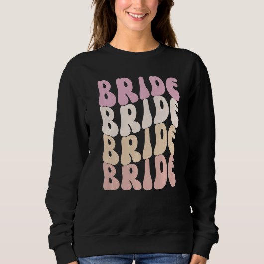 Bride I Do Crew Retro Bachelorette Party Bride Bri Trui (Voorkant)