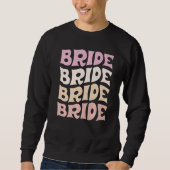 Bride I Do Crew Retro Bachelorette Party Bride Bri Trui (Voorkant)