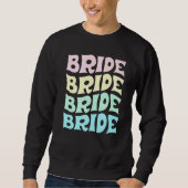 Bride I Do Crew Retro Bachelorette Party Bride Bri Trui (Voorkant)