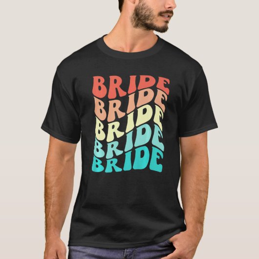 Bride I Do Crew Retro Bachelorette Party Bridesmai T-shirt (Voorkant)