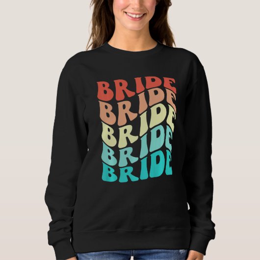 Bride I Do Crew Retro Bachelorette Party Bridesmai Trui (Voorkant)