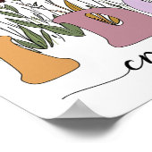 Bride I Do Crew Retro Groovy vrijgezellenfeest 2 Poster (Hoek)