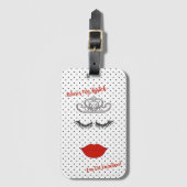 BRIDE I wil mijn lipstick Tiara PartyTravel Bagagelabel (Voorkant (verticaal))