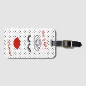 BRIDE I wil mijn lipstick Tiara PartyTravel Bagagelabel (Voorkant (horizontaal))