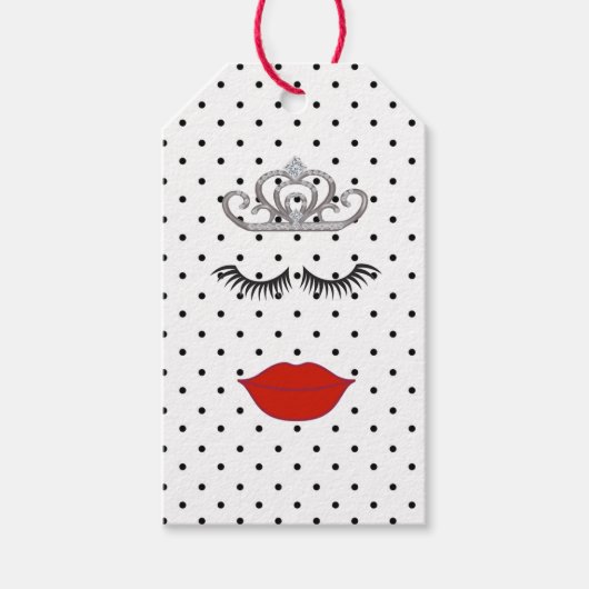 BRIDE Ik wil mijn Lipstick Wedding Tiara Party Dra Cadeaulabel (Voorkant)