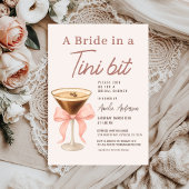 Bride in a Tini Bit Espresso Martini Bridal Shower Kaart