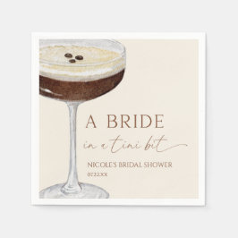 Bride In A Tini Bit Expresso Martini Bridal Shower Servet