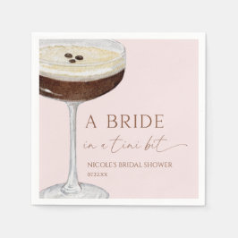 Bride In A Tini Bit Expresso Martini Bridal Shower Servet