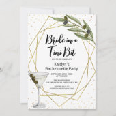 'Bride in a Tini Bit' Martini Meidenavakfeestje Kaart (Voorkant)