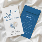 Bride in Bloom Blue DIY Vrijgezellenfeest Seed Pac Flyer