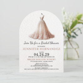 Bride in Bloom Peach Blush Bridal Shower Kaart
