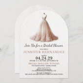 Bride in Bloom Peach Blush Bridal Shower Kaart (Voorkant / Achterkant)