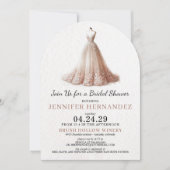 Bride in Bloom Peach Blush Bridal Shower Kaart (Voorkant)