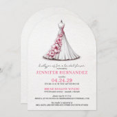 Bride in Bloom Pink Hibiscus Bridal Shower Kaart (Voorkant / Achterkant)