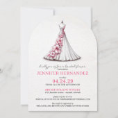 Bride in Bloom Pink Hibiscus Bridal Shower Kaart (Voorkant)