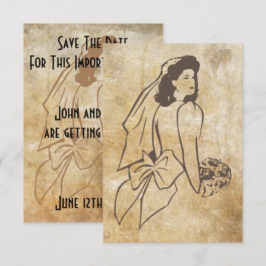 Bride in Bruin Grunge (Voorkant / Achterkant)