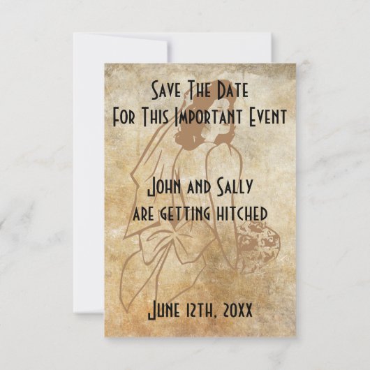 Bride in Bruin Grunge (Achterkant)