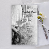 Bride in Cowboy Boots en Sunflower Wedding Menu