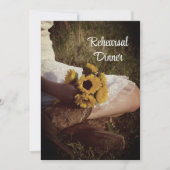 Bride in Cowboy Boots Ranch Rehearsal Dinner Kaart (Voorkant)