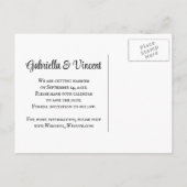 Bride in Cowboy Boots Sunflower Save the Date Aankondigingskaart (Achterkant)