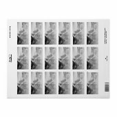 Bride in Cowboy Boots Sunflower Weddenschap Bedank Etiket (Full Sheet)