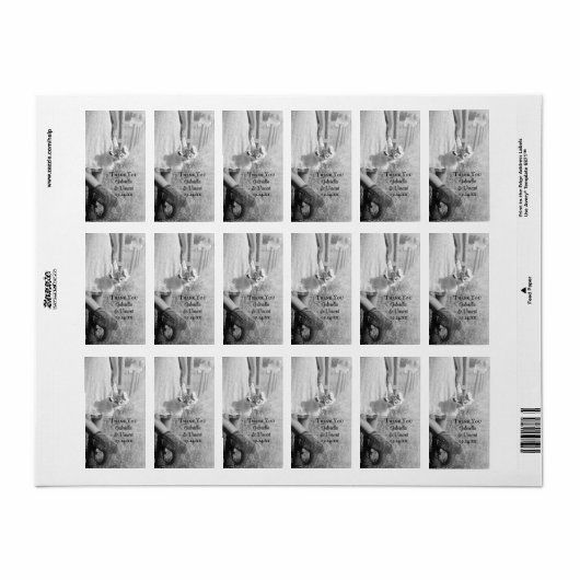 Bride in Cowboy Boots Sunflower Weddenschap Bedank Etiket (Full Sheet)